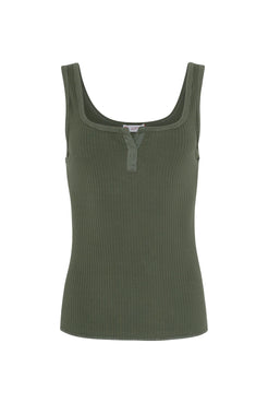 Eco Vero Henly Tank olive / XS WE-AR Eco Vero Henly Tank | Sustainable Yoga & Off-Duty Wear