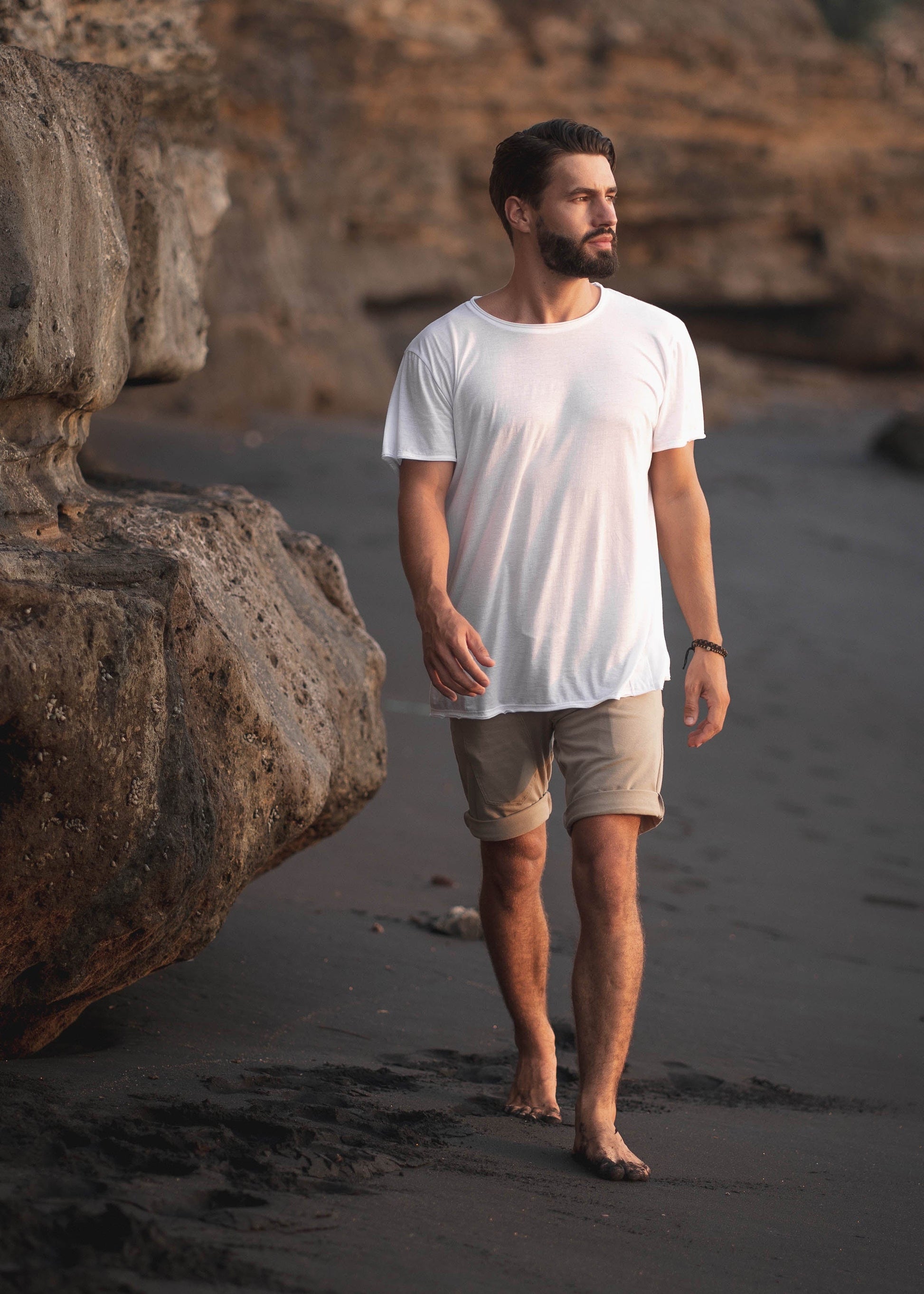 Organic Pima Tee parchment / S WE-AR Organic Pima Tee | Sustainable Yoga & Off-Duty Wear