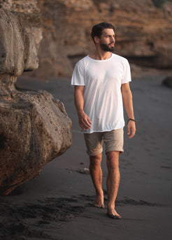 Organic Pima Tee parchment / S WE-AR Organic Pima Tee | Sustainable Yoga & Off-Duty Wear