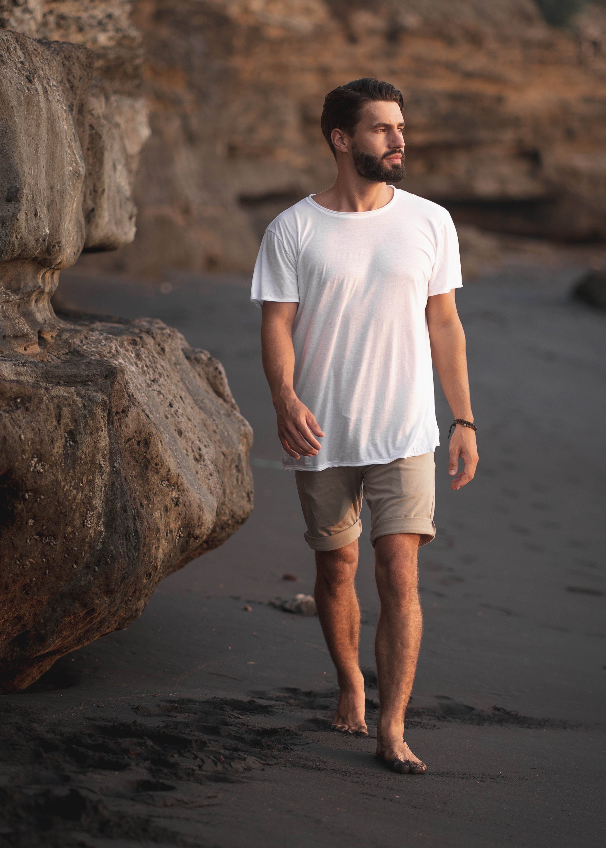 Organic Pima Tee parchment / S WE-AR Organic Pima Tee | Sustainable Yoga & Off-Duty Wear