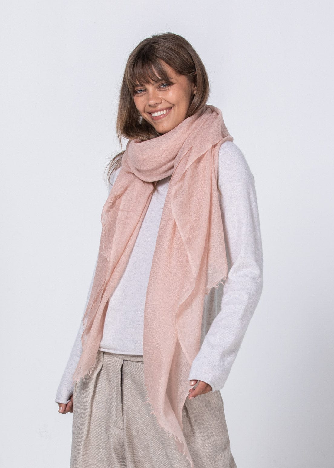 Feather Cashmere Scarf Blossom / One Size Feather Cashmere Scarf