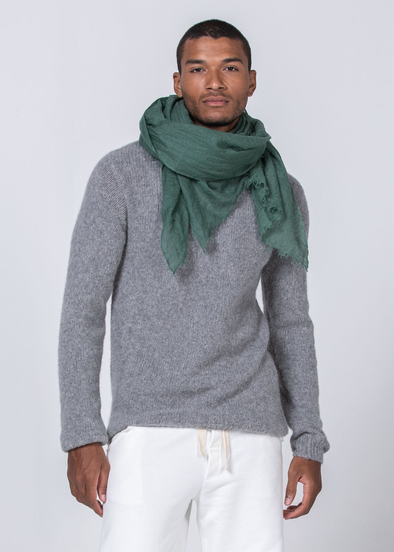 Feather Cashmere Scarf Rainforest / One Size Feather Cashmere Scarf