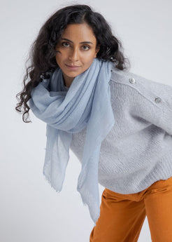 Feather Cashmere Scarf Salt / One Size