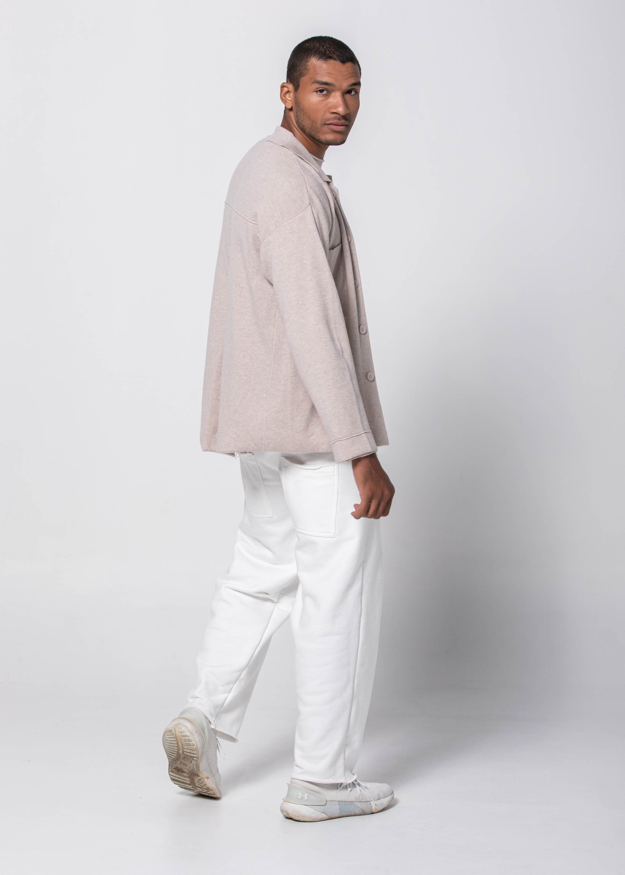 Cashmere Shacket limestone / S/M Cashmere Shacket