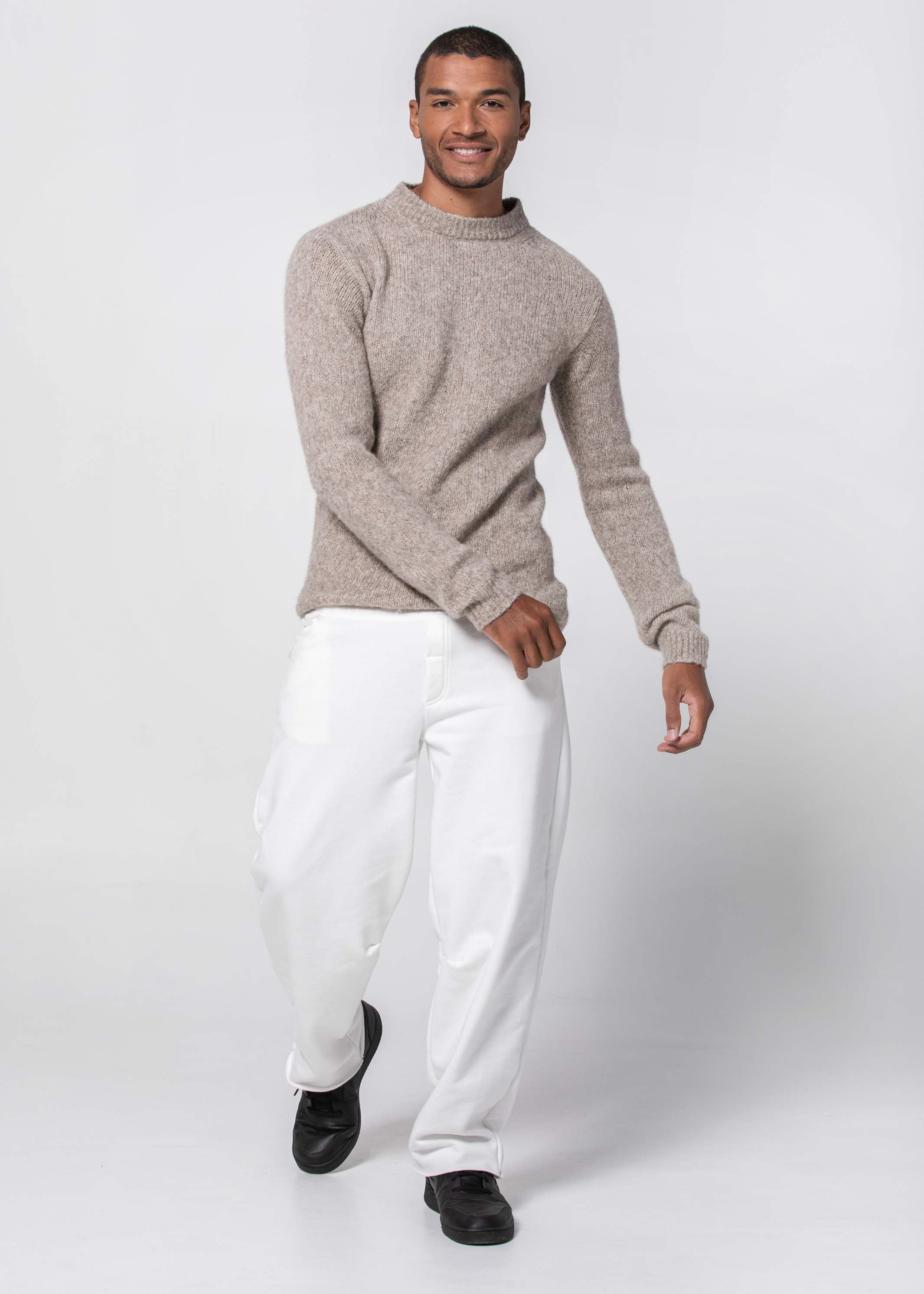Mens Crew Neck Sweater Wheat / S Mens Crew Neck Sweater | Sustainable Yoga & Off-Duty Wear