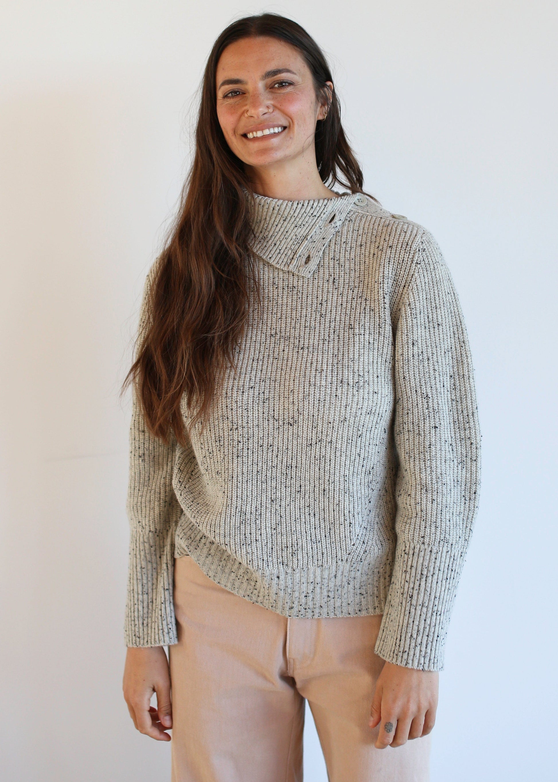 Alma Sweater Stracciatella / S WE-AR Alma Sweater | Sustainable Yoga & Off-Duty Wear