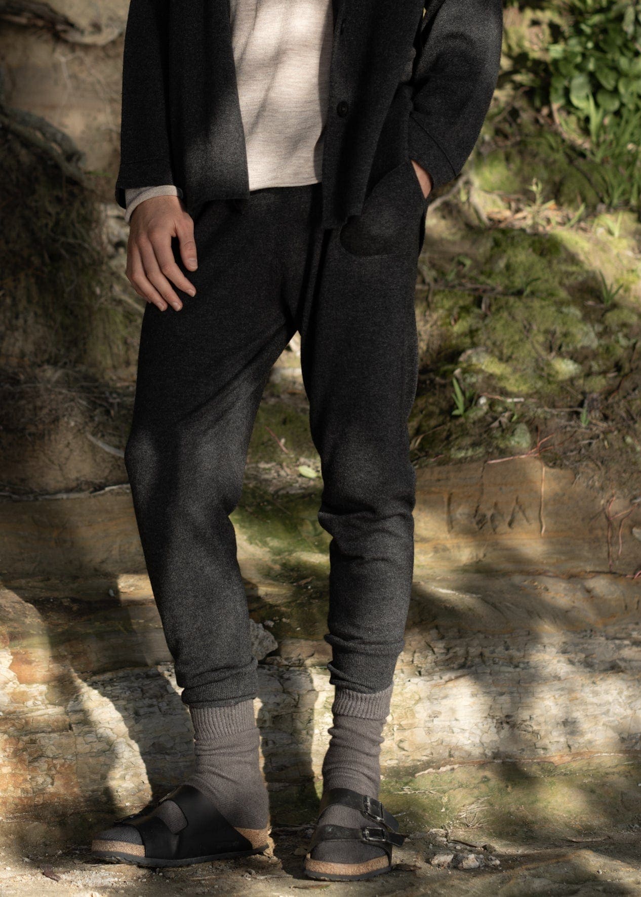 Cashmere Cuffed Jogger charcoal / XS