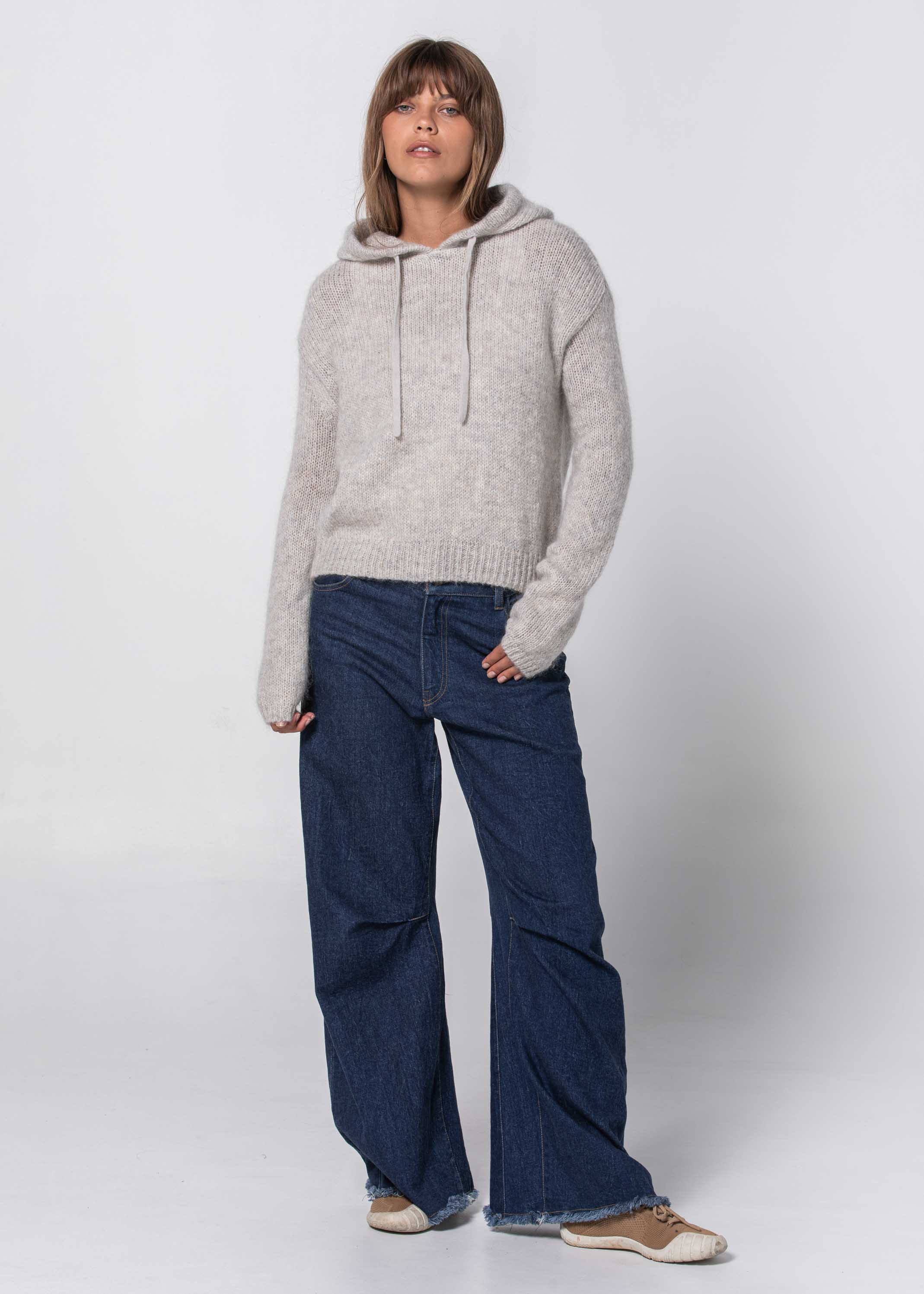 Osito Fluffy Hood Icy Oat / S/M WE-AR Osito Fluffy Hood | Sustainable Yoga & Off-Duty Wear