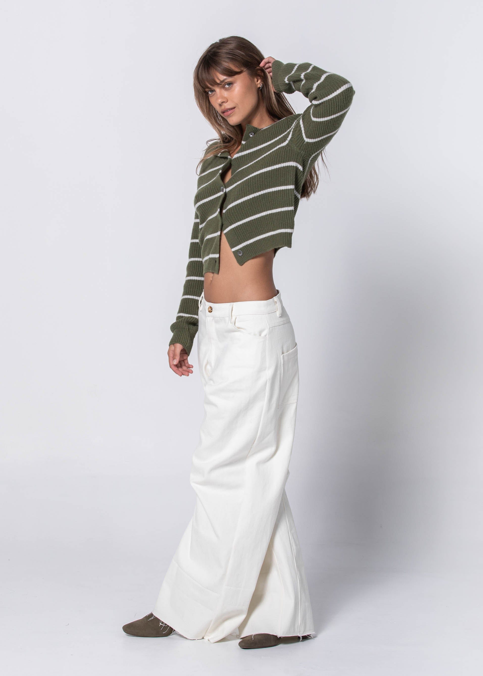 Simple Striped Cardigan Simple Striped Cardigan | Sustainable Yoga & Off-Duty Wear