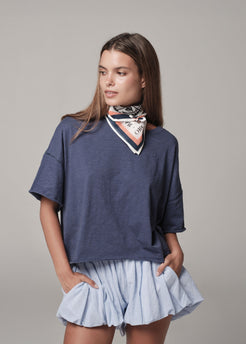 Sun Motif Scarf navy Sun Motif Scarf