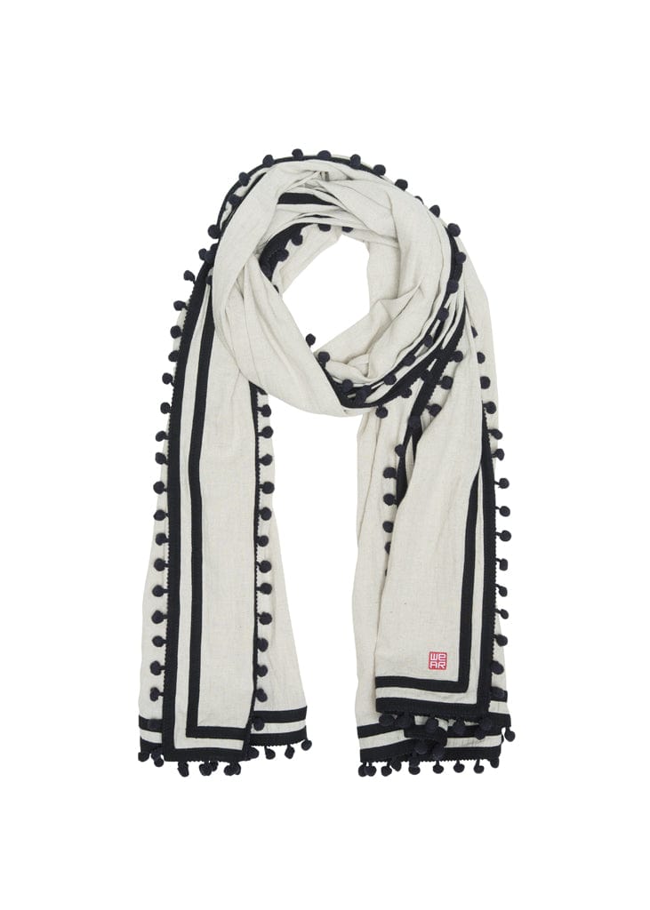 Linen Pom Pom Scarf season 11 Linen Pom Pom Scarf