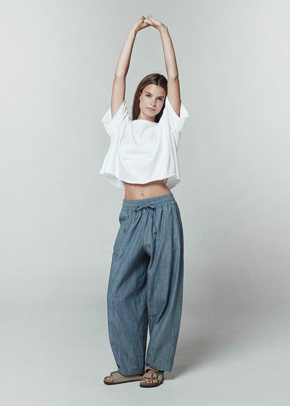 Ebru Pant Chambray / XS Ebru Pant | Sustainable Yoga & Off-Duty Wear