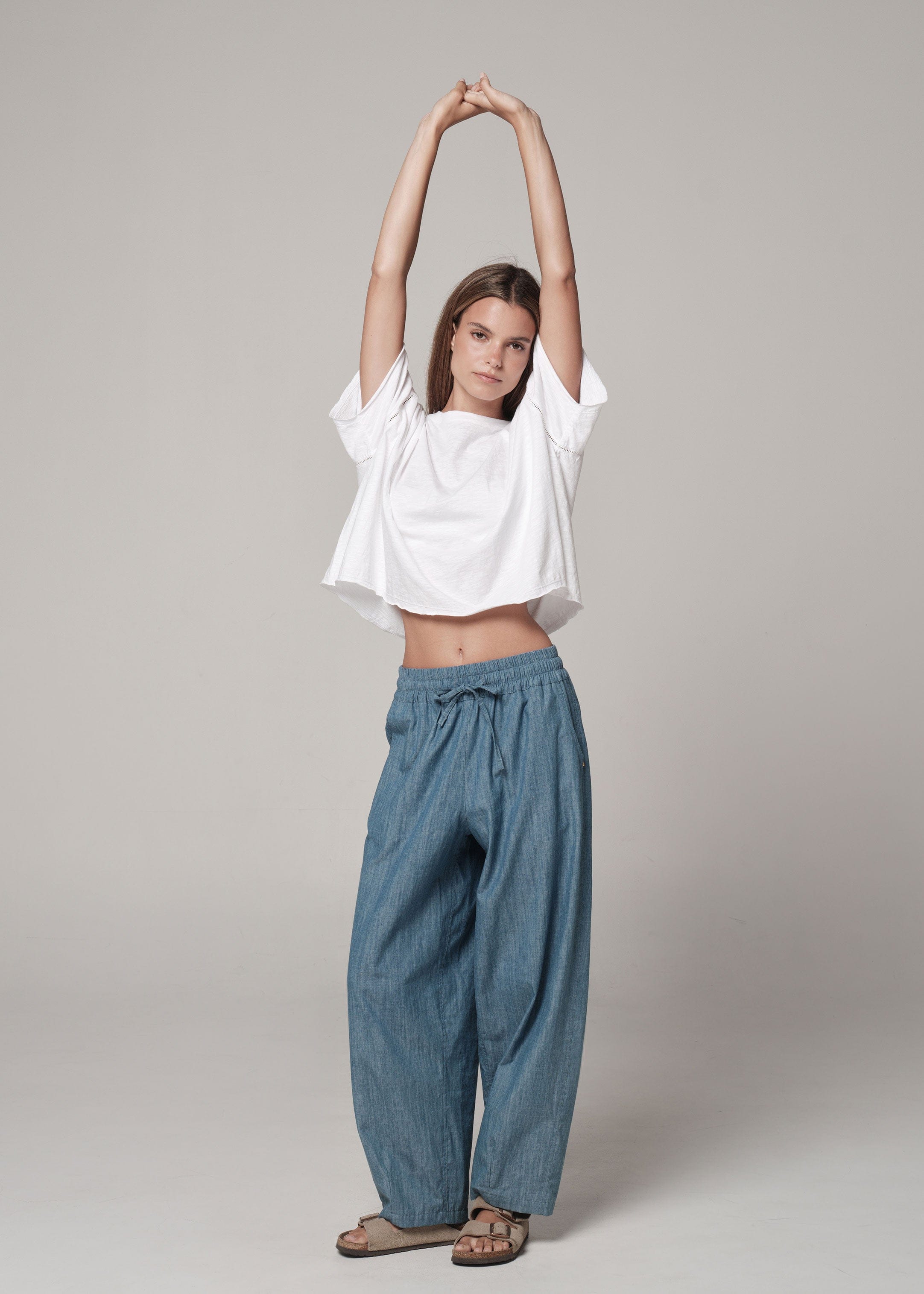 Ebru Pant Chambray / XS Ebru Pant | Sustainable Yoga & Off-Duty Wear