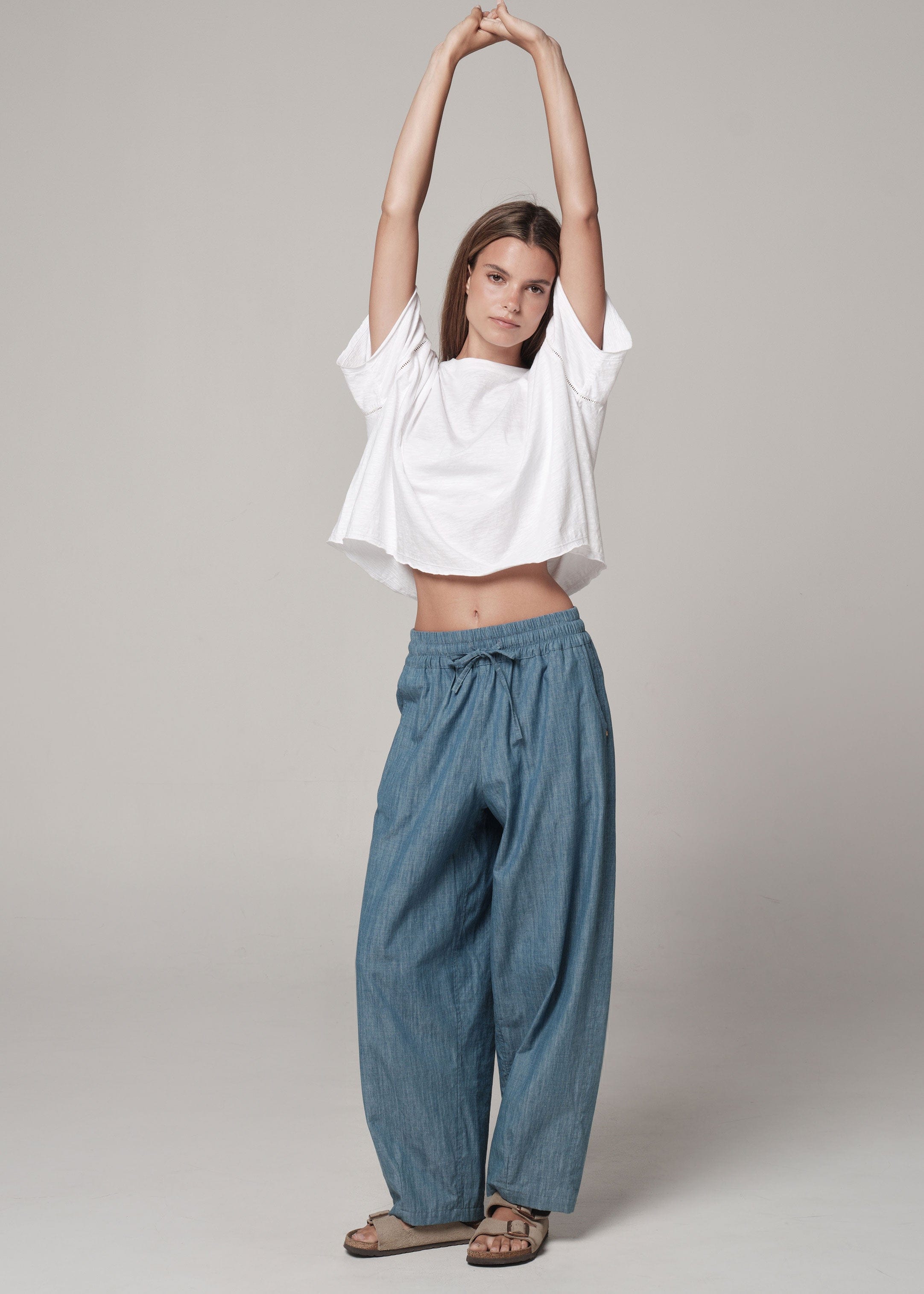 Ebru Pant Chambray / XS Ebru Pant | Sustainable Yoga & Off-Duty Wear