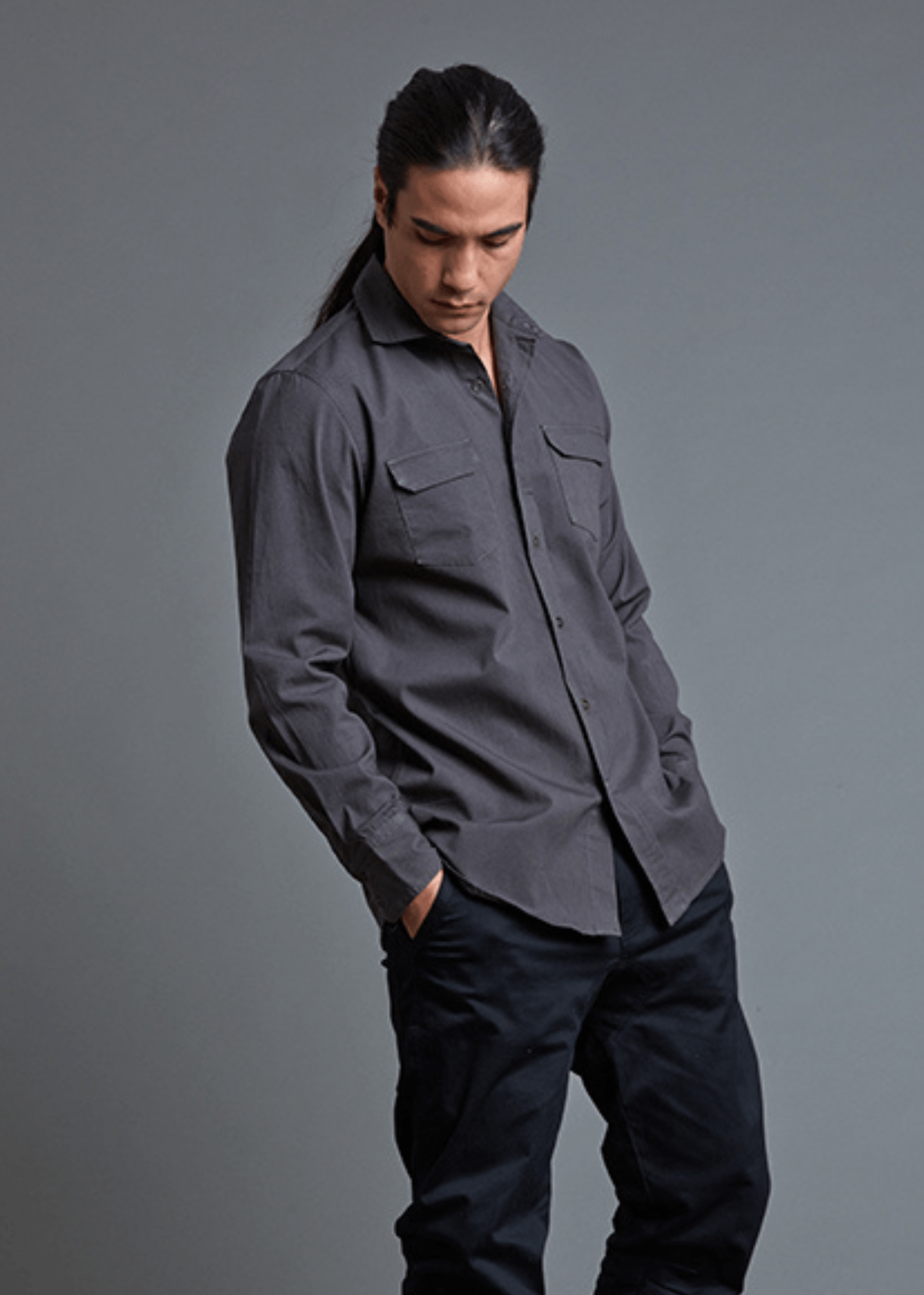 Canvas Shirt earl grey / S