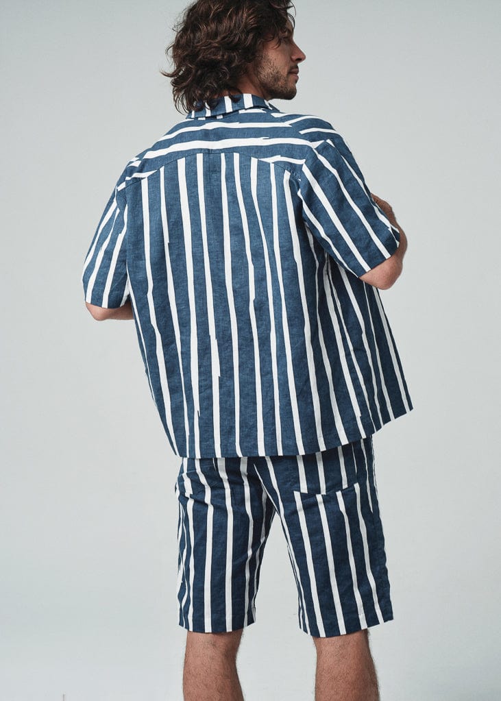 Ibi Linen Short / Wide Batik Stripe Ibi Linen Short / Wide Batik Stripe