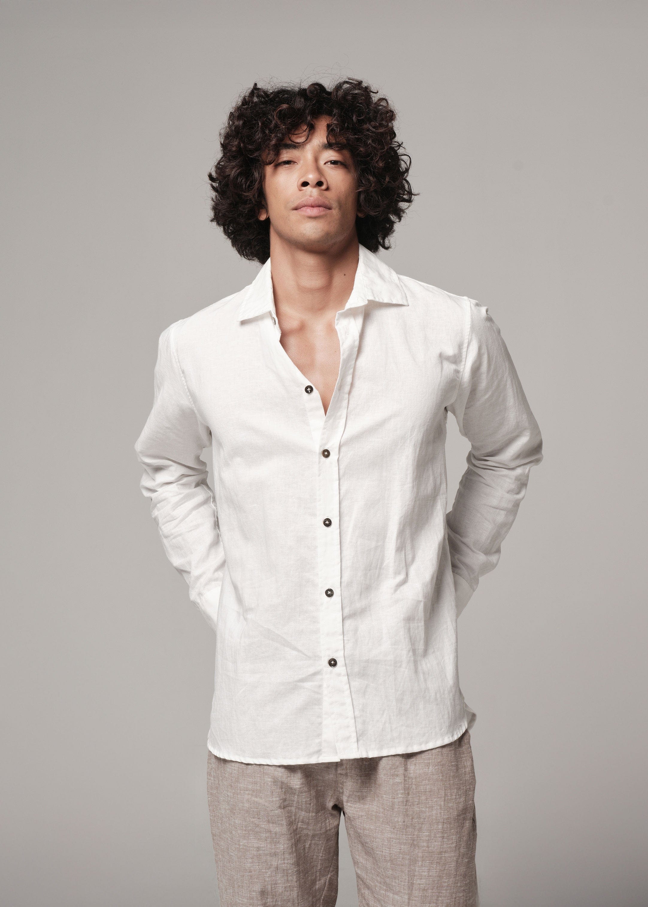 Linen Gramo Shirt cream / S Linen Grammo Shirt | Mens Linen Shirt | WE-AR
