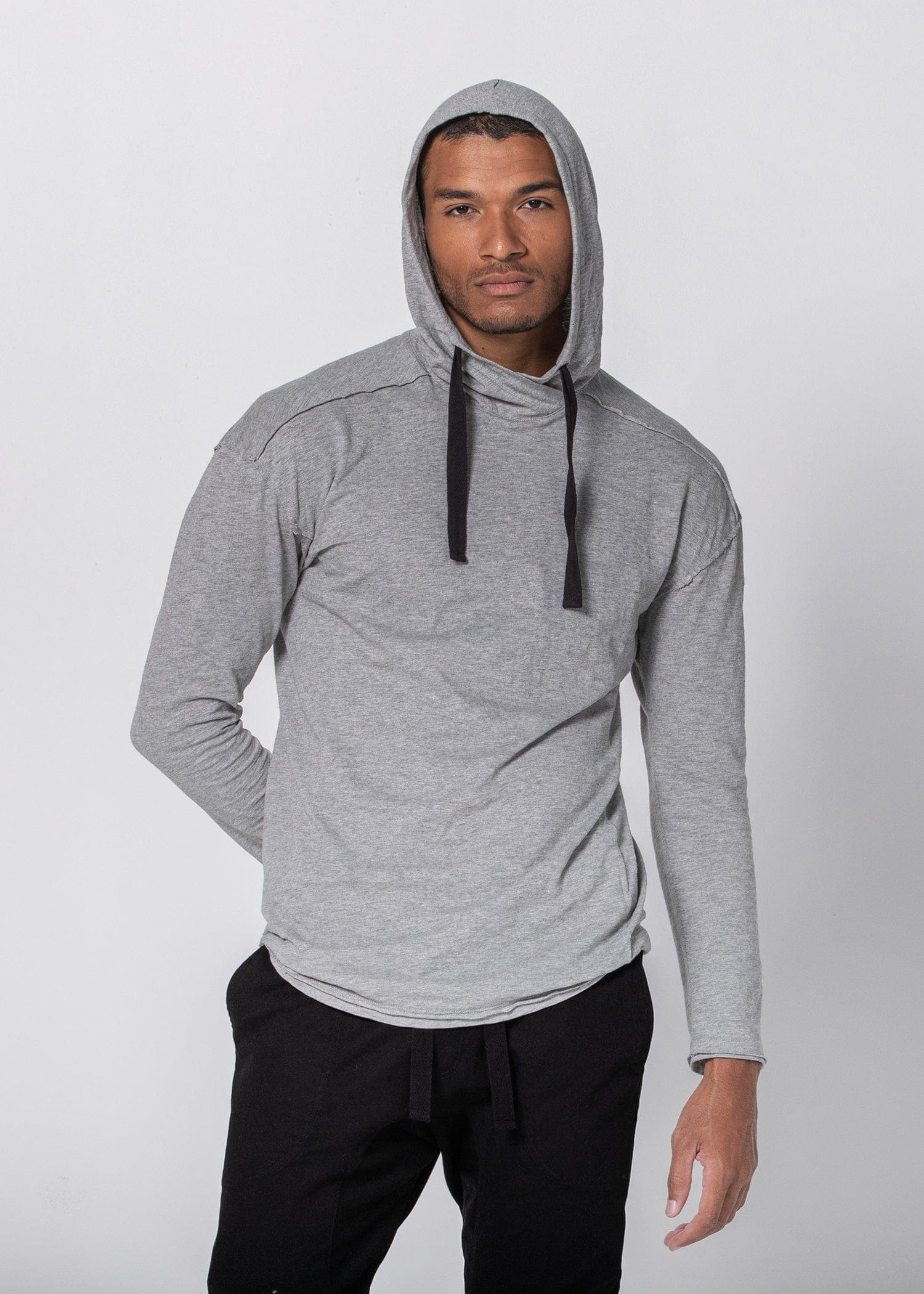 Mens Lightweight Grey Sweatshirt Loose Fit Sweatshirt Light Gray