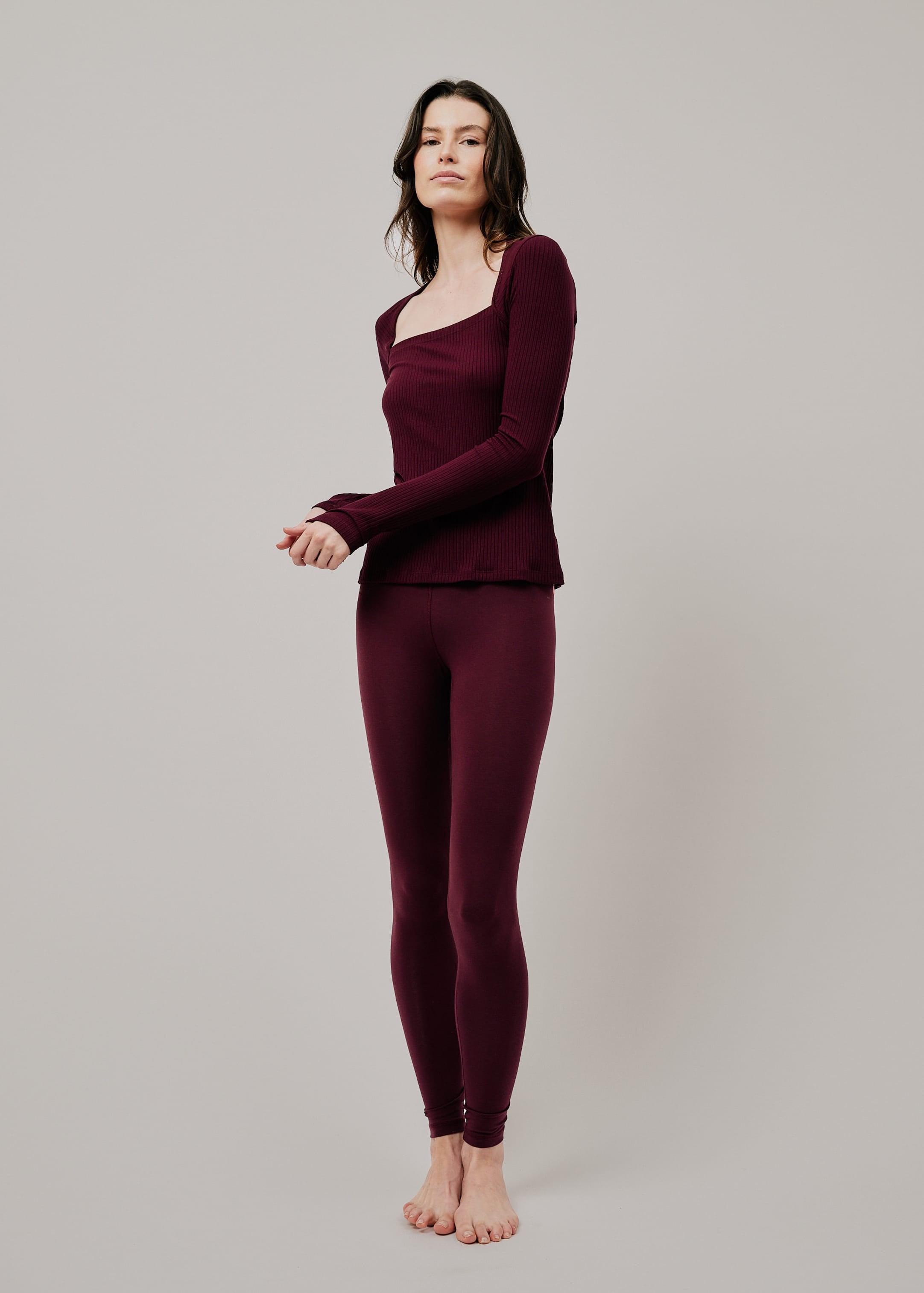 Basika Lyte Organic Leggings acai / XS Basika Leggings | High-Waist Organic Yoga Leggings | WE-AR