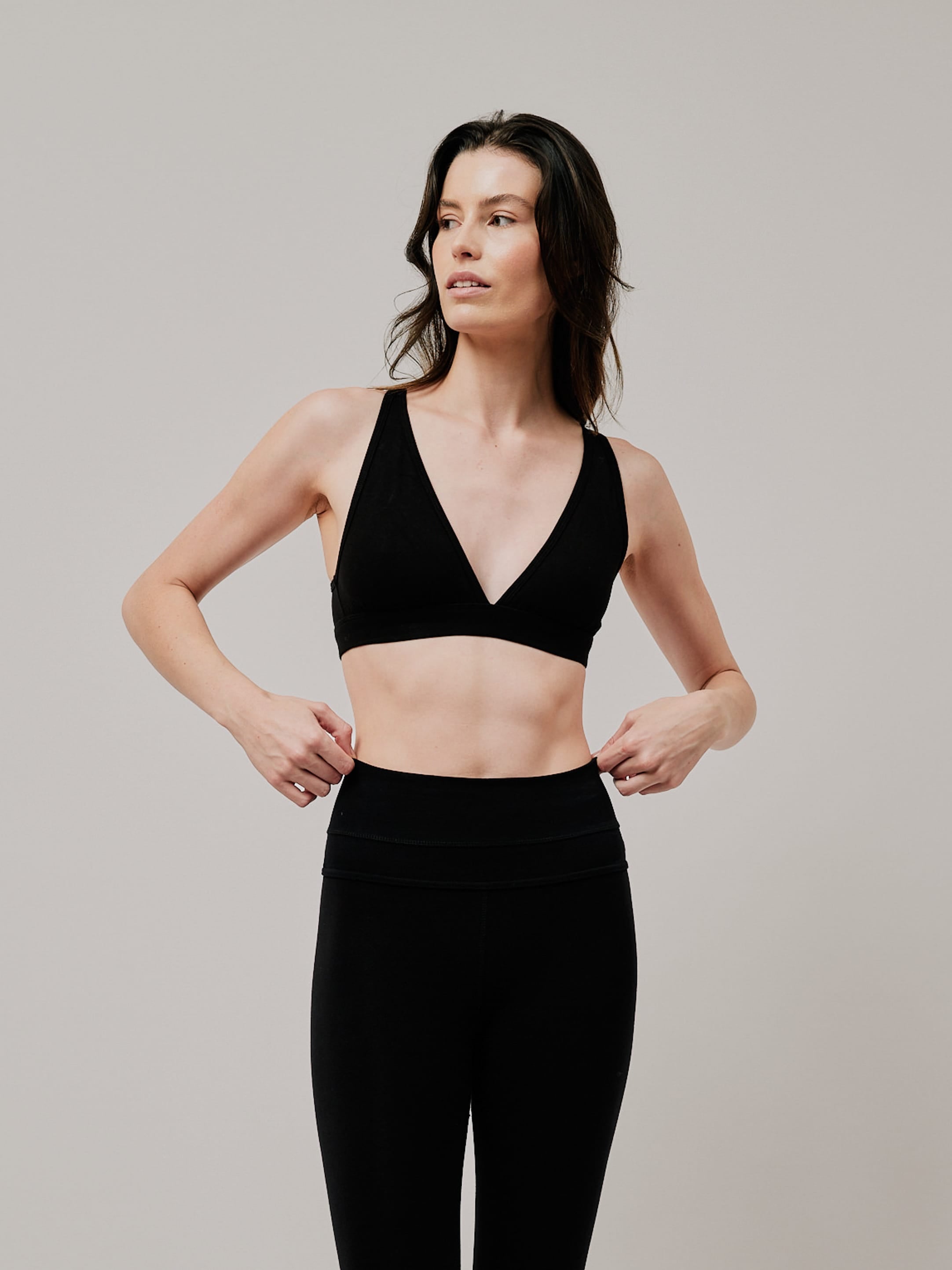Cross Back Lyte Organic Bra black / XS Cross Back Lyte Organic Bra | Womens Yoga Bra | WE-AR