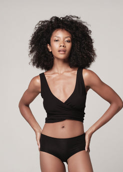 High Waisted Down Dog Knickers black / XS High Waisted Down Dog Knickers | Womens Yoga Underwear | WE-AR