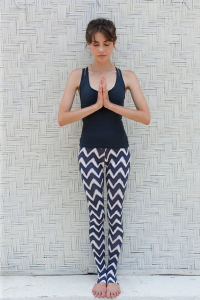 ALBERT KREUZ  Women's yoga leggings organic stretch cotton gray