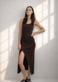 Pointelle Tank Dress cacau / S Pointelle Tank Dress