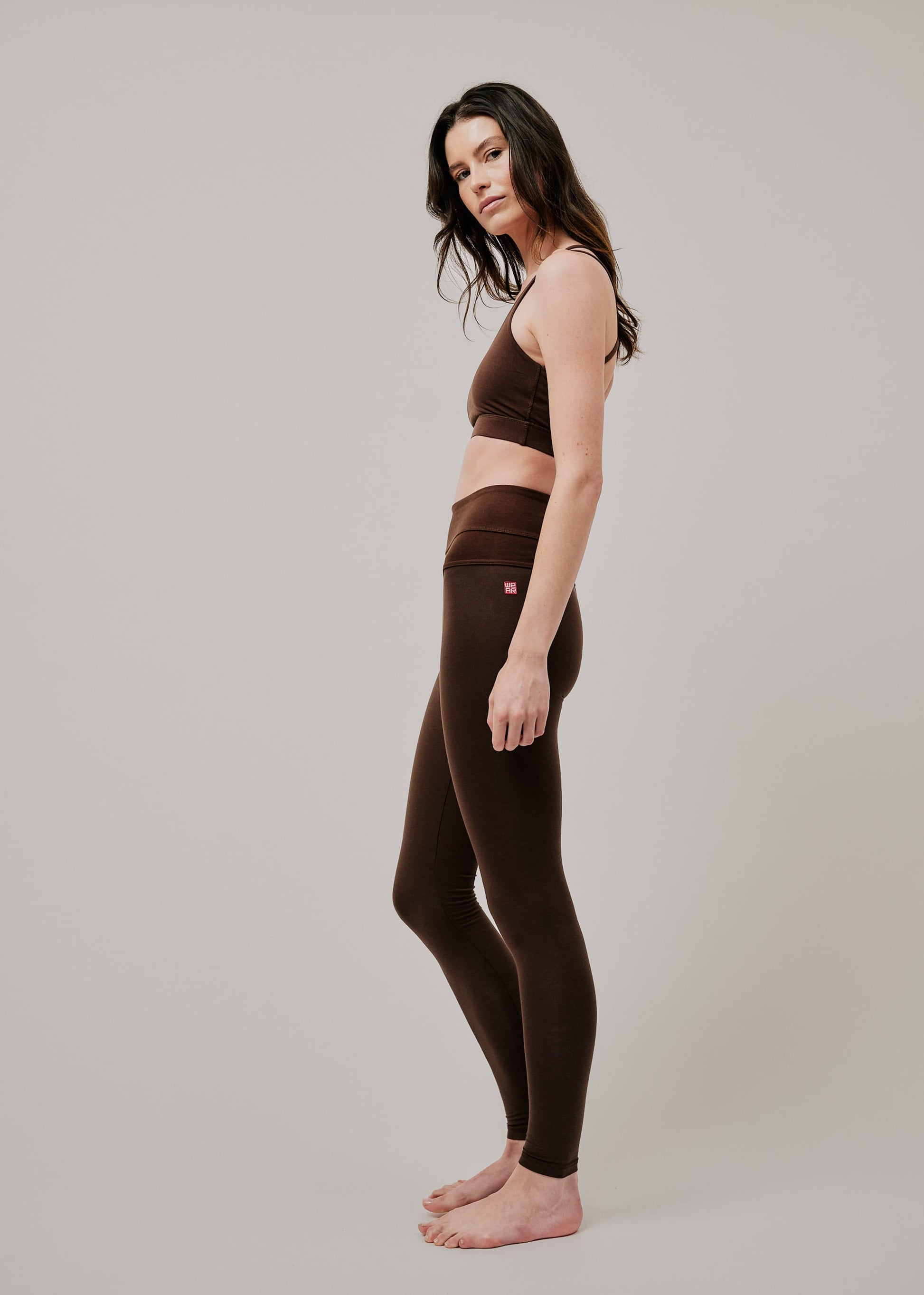 Basika Lyte Organic Leggings cacau / XS Basika Leggings | High-Waist Organic Yoga Leggings | WE-AR