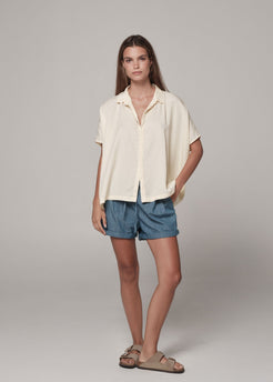Deck Shorts chambray / XS Deck Shorts | Womens Linen Shorts | WE-AR