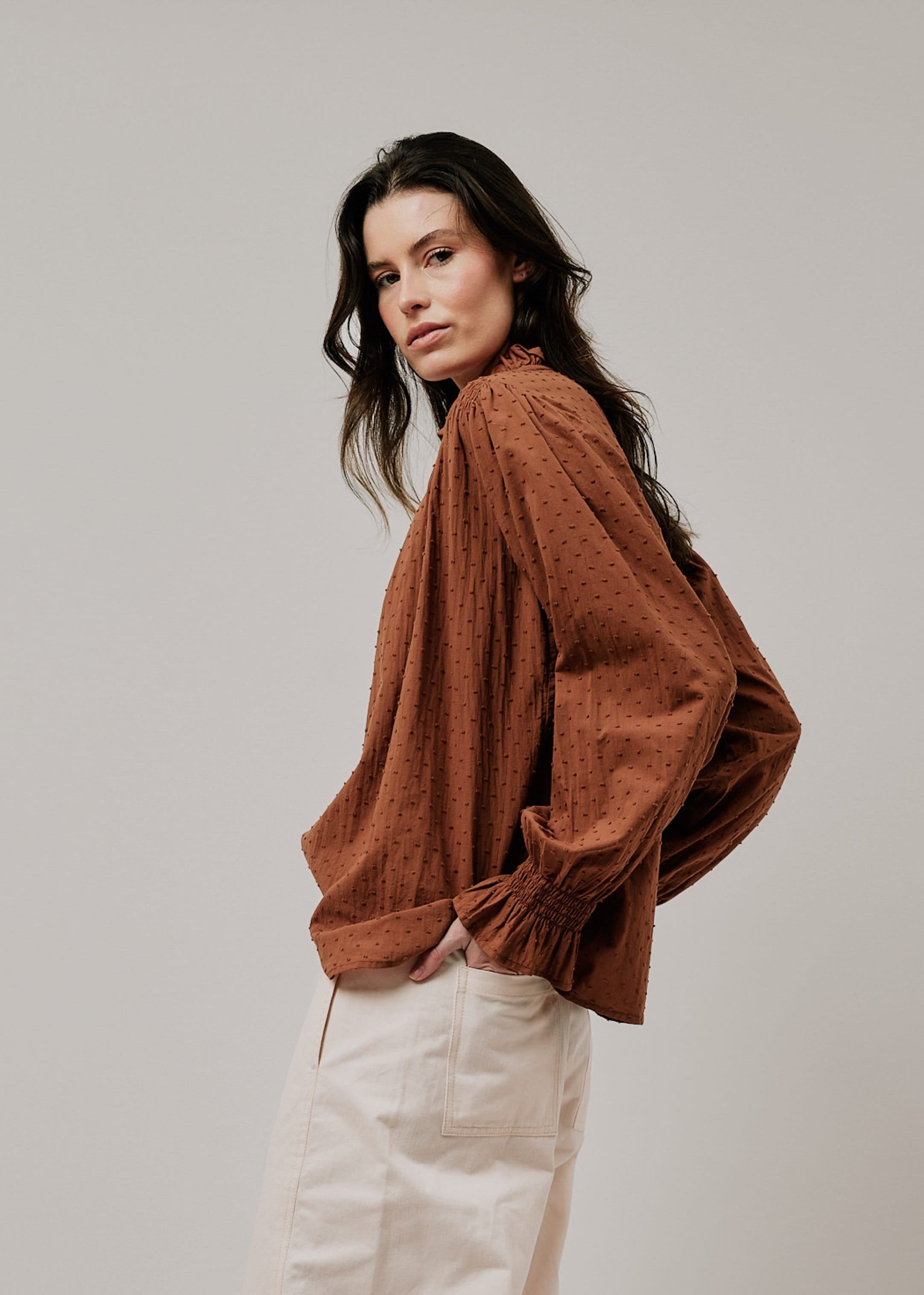 Lilt Blouse chestnut / S/M Lilt Blouse