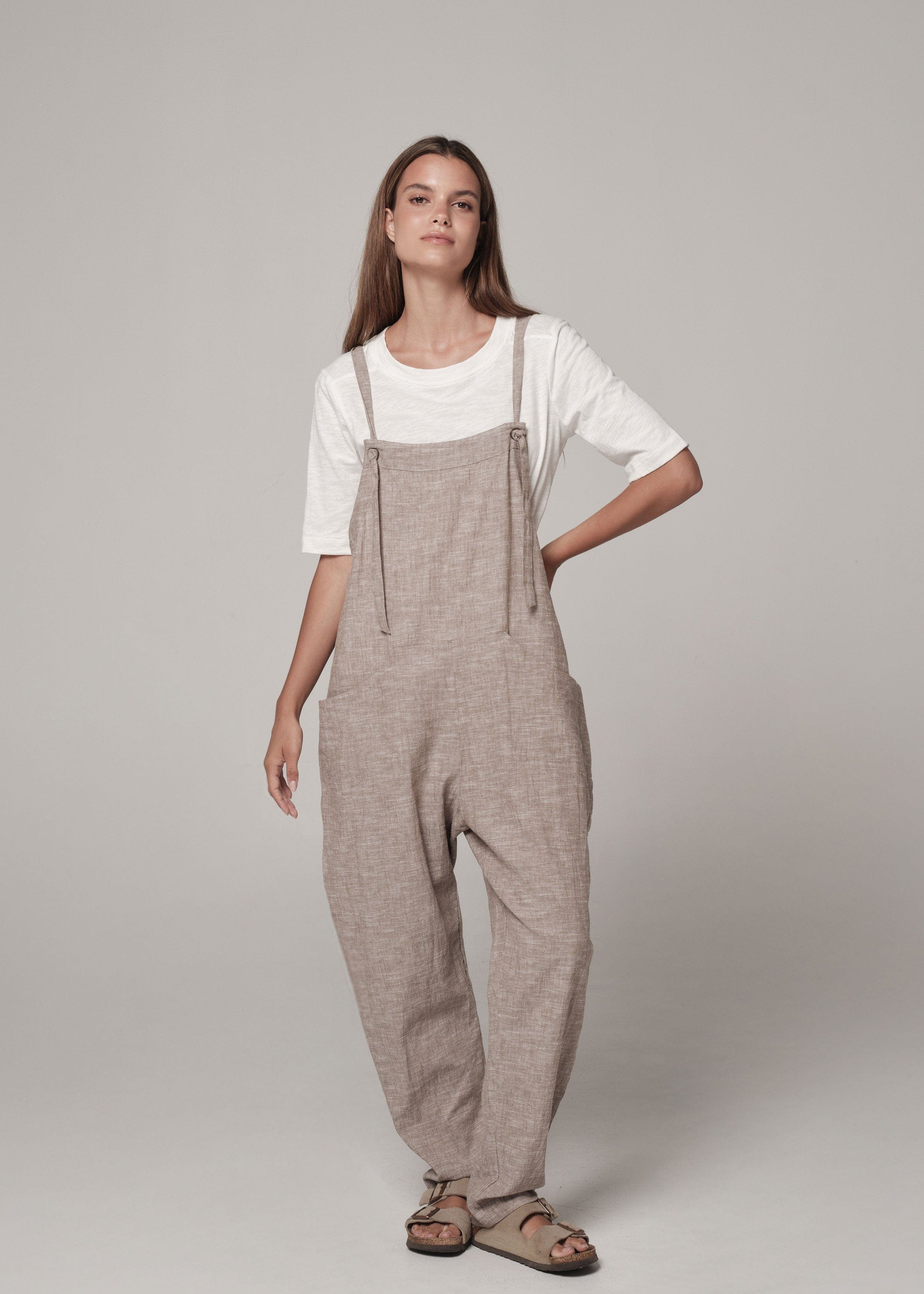 Artista Linen Overalls crushed almond / S/M Artista Linen Overalls