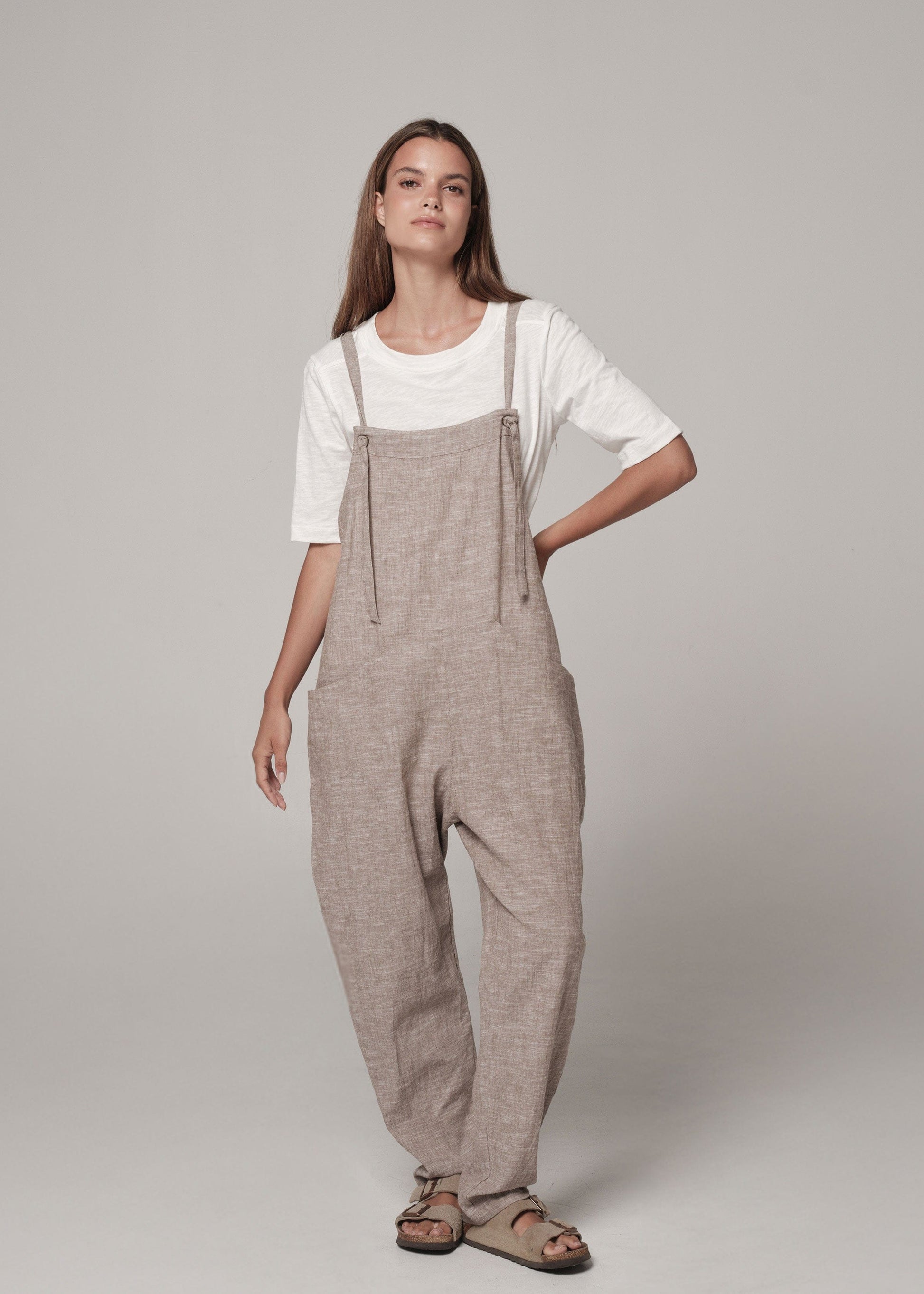 Artista Linen Overalls crushed almond / S/M Artista Linen Overalls