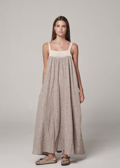 Vintage Lace Sundress crushed almond / S/M Vintage Lace Sundress