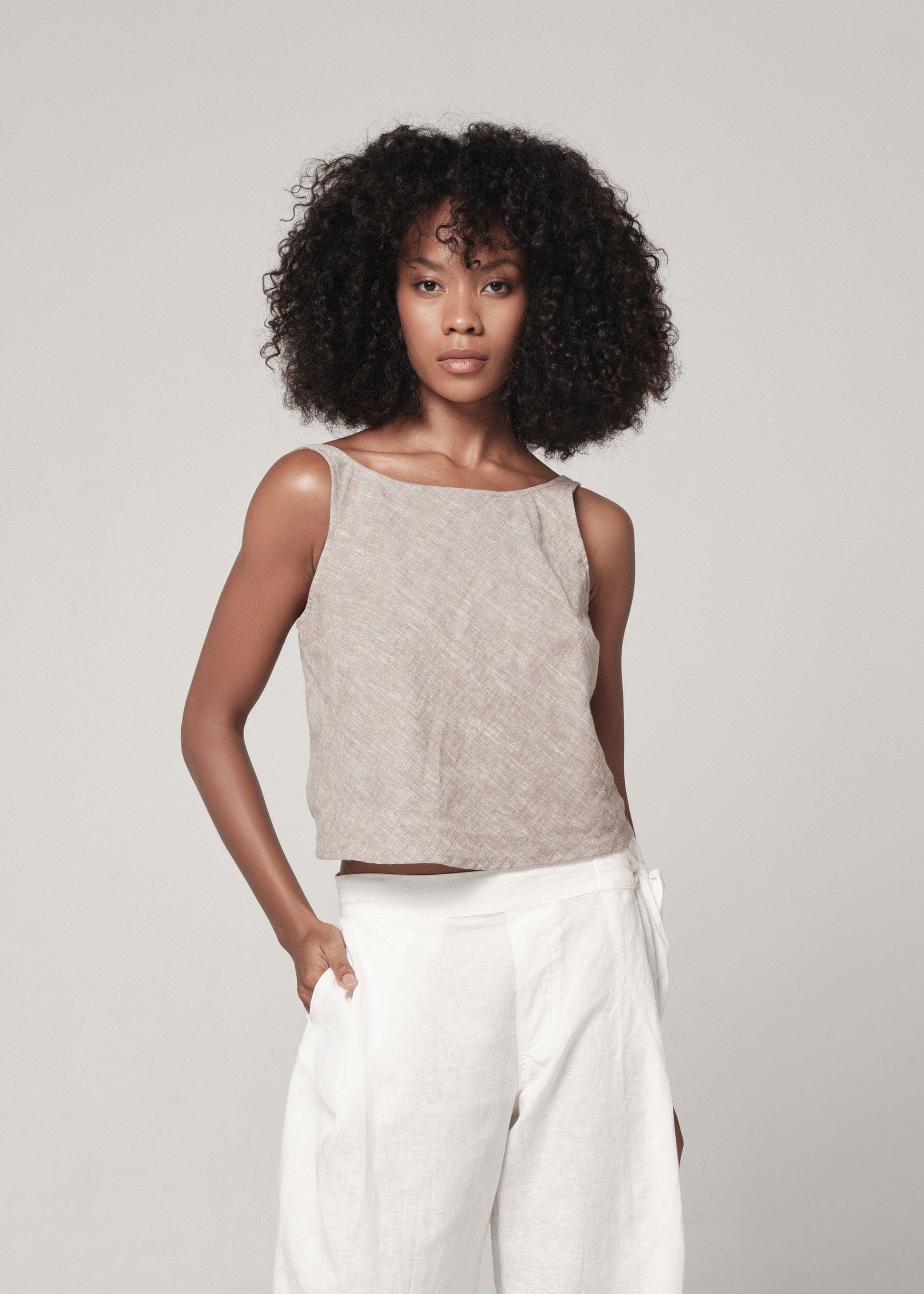 Linen River Tank crushed almond / SM Linen River Tank