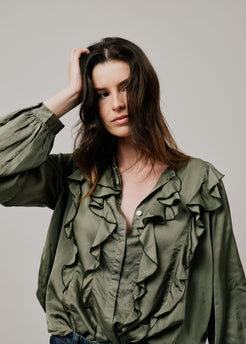 Cadence Blouse forest green / S/M Cadence Blouse