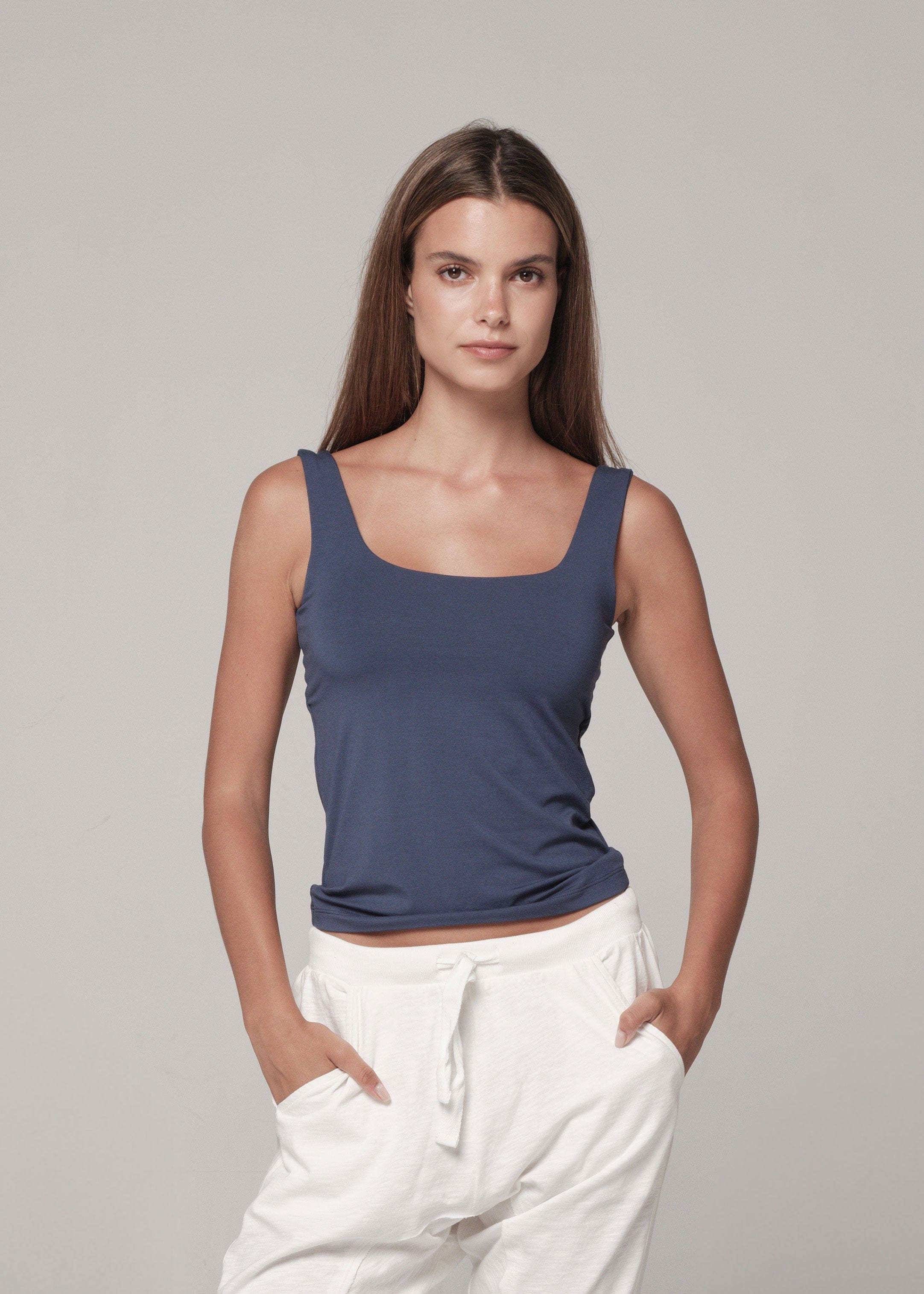 Just So Tank indigo / XS Just So Tank | Womens Yoga Cotton Tank Top | WE-AR