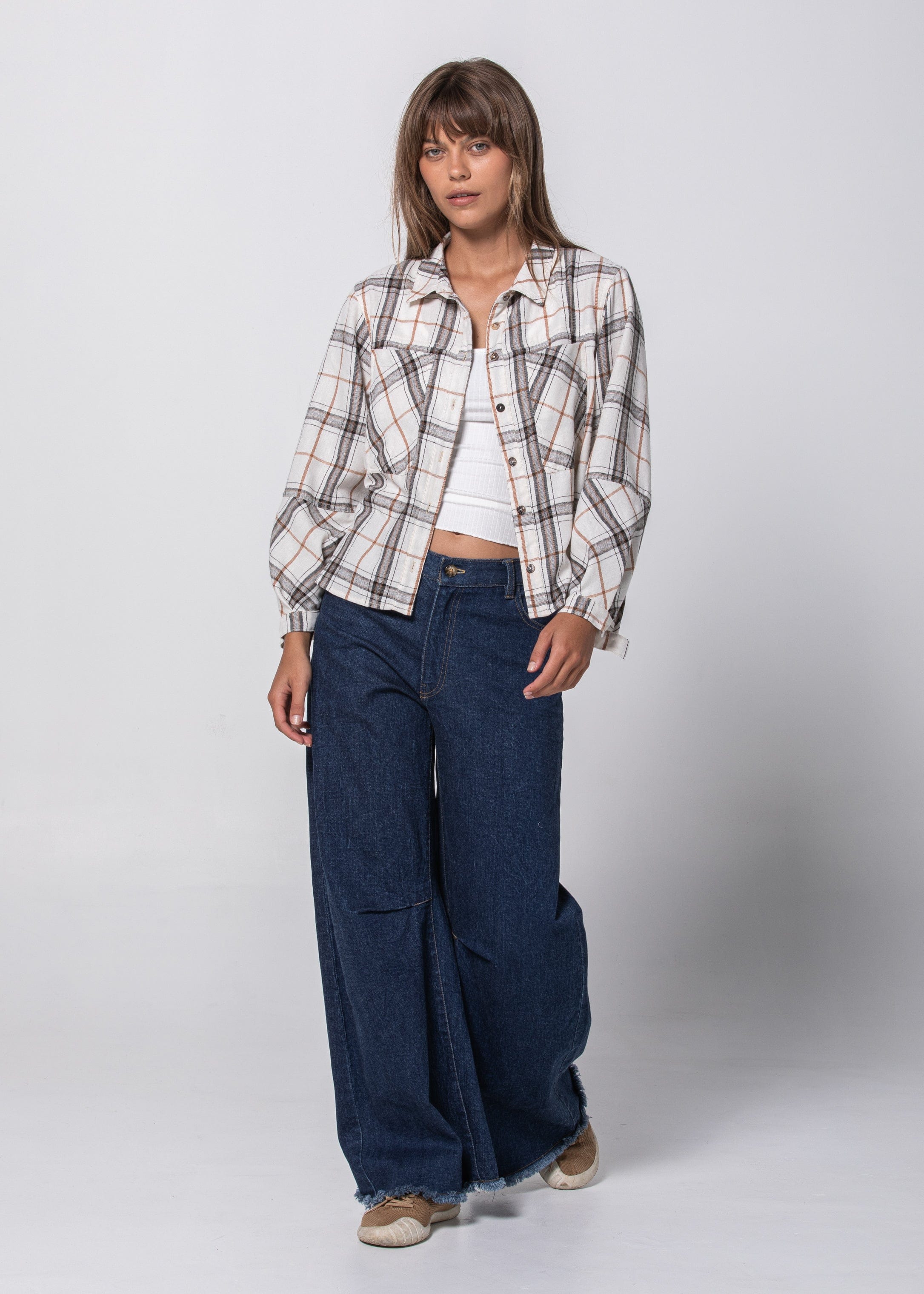 Brisa Shirt Ivory Black / S/M Brisa Shirt | Sustainable Yoga & Off-Duty Wear