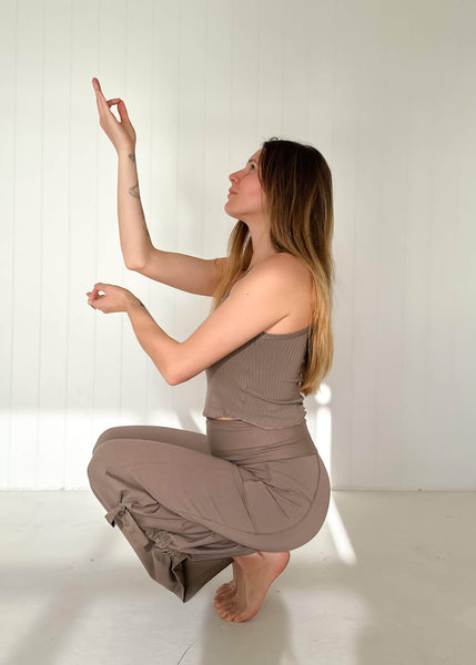 PROYOG Women's Organic Yoga Pants (Beetroot, Medium) 