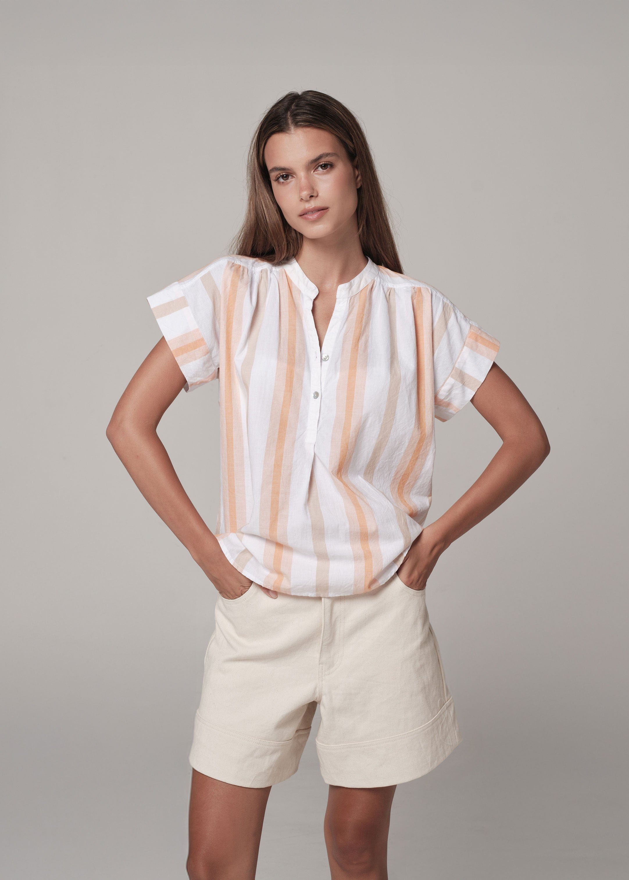 Marais Shirt mango lassi stripe / S/M Marais Shirt