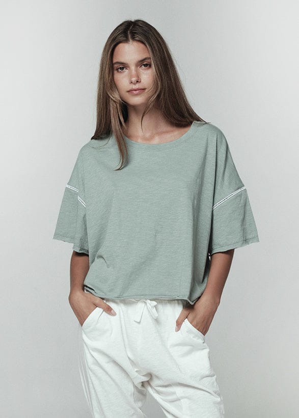 Deia Tee Slub Matcha Mylkshake / S/M Deia Tee Slub | Sustainable Yoga & Off-Duty Wear
