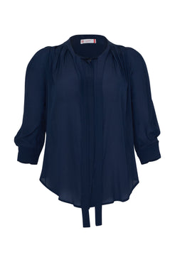 Silk Coucou Shirt navy / S/M WE-AR Silk Coucou Shirt | Sustainable Yoga & Off-Duty Wear