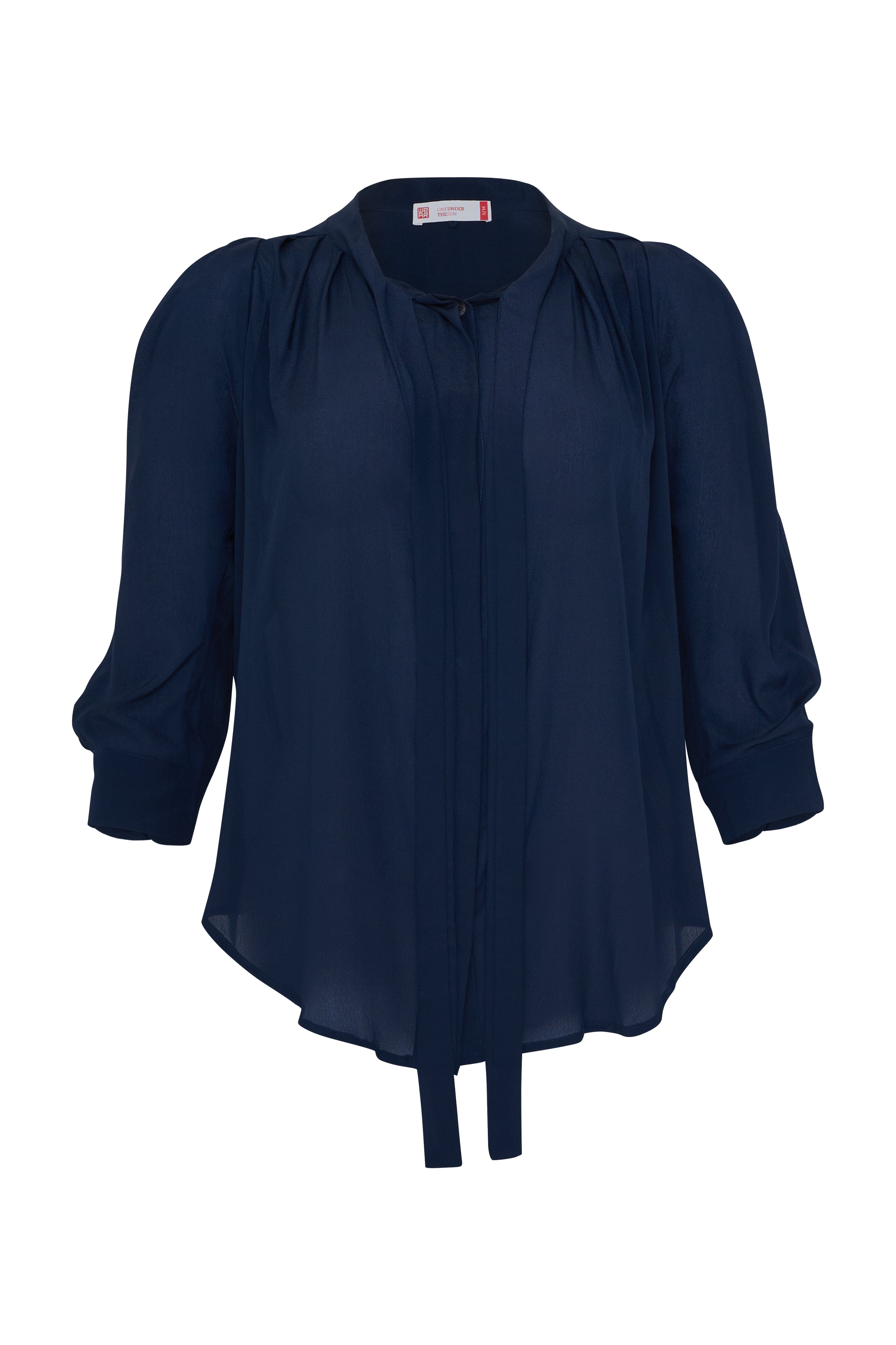 Silk Coucou Shirt navy / S/M WE-AR Silk Coucou Shirt | Sustainable Yoga & Off-Duty Wear