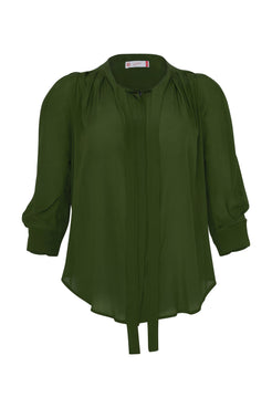 Silk Coucou Shirt olive / S/M WE-AR Silk Coucou Shirt | Sustainable Yoga & Off-Duty Wear