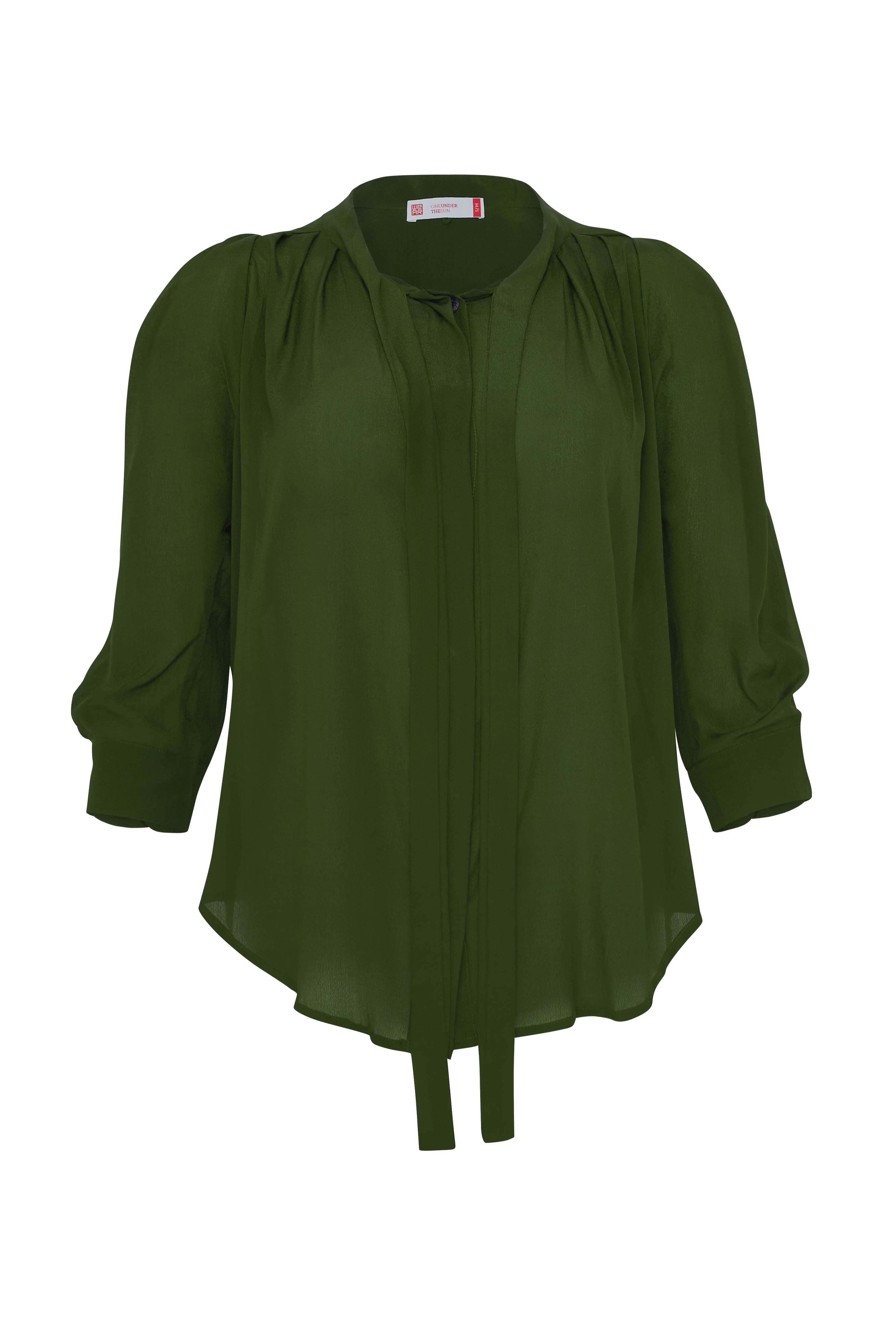 Silk Coucou Shirt olive / S/M WE-AR Silk Coucou Shirt | Sustainable Yoga & Off-Duty Wear