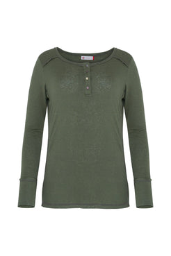 Serafina Long Sleeve olive / XS WE-AR Serafina Long Sleeve | Sustainable Yoga & Off-Duty