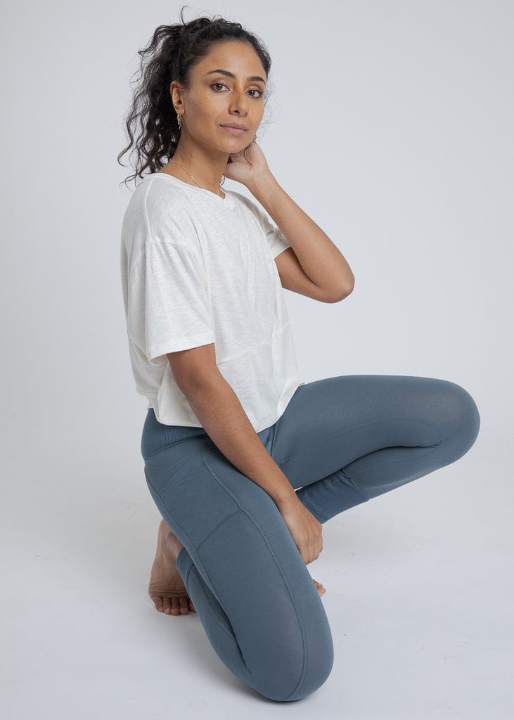 Sonic Lyte Organic Leggings pacific blue / M Sonic Lyte Organic Leggings | Womens Organic Cotton Yoga Leggings | WE-AR