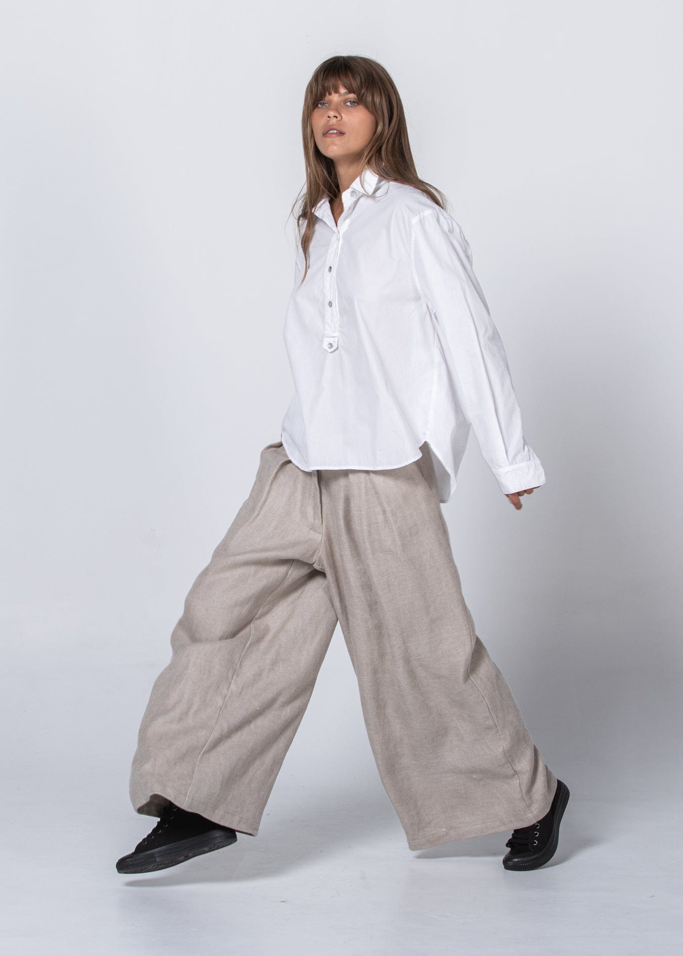 Avion Shirt Parchment / S/M Avion Shirt | Sustainable Yoga & Off-Duty Wear