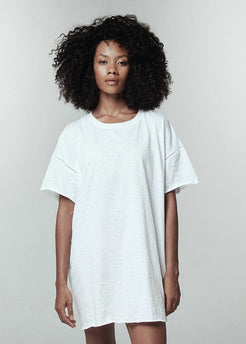 Deia Tee Slub dress Parchment / S/M Deia Tee Slub dress | Sustainable Yoga & Off-Duty Wear