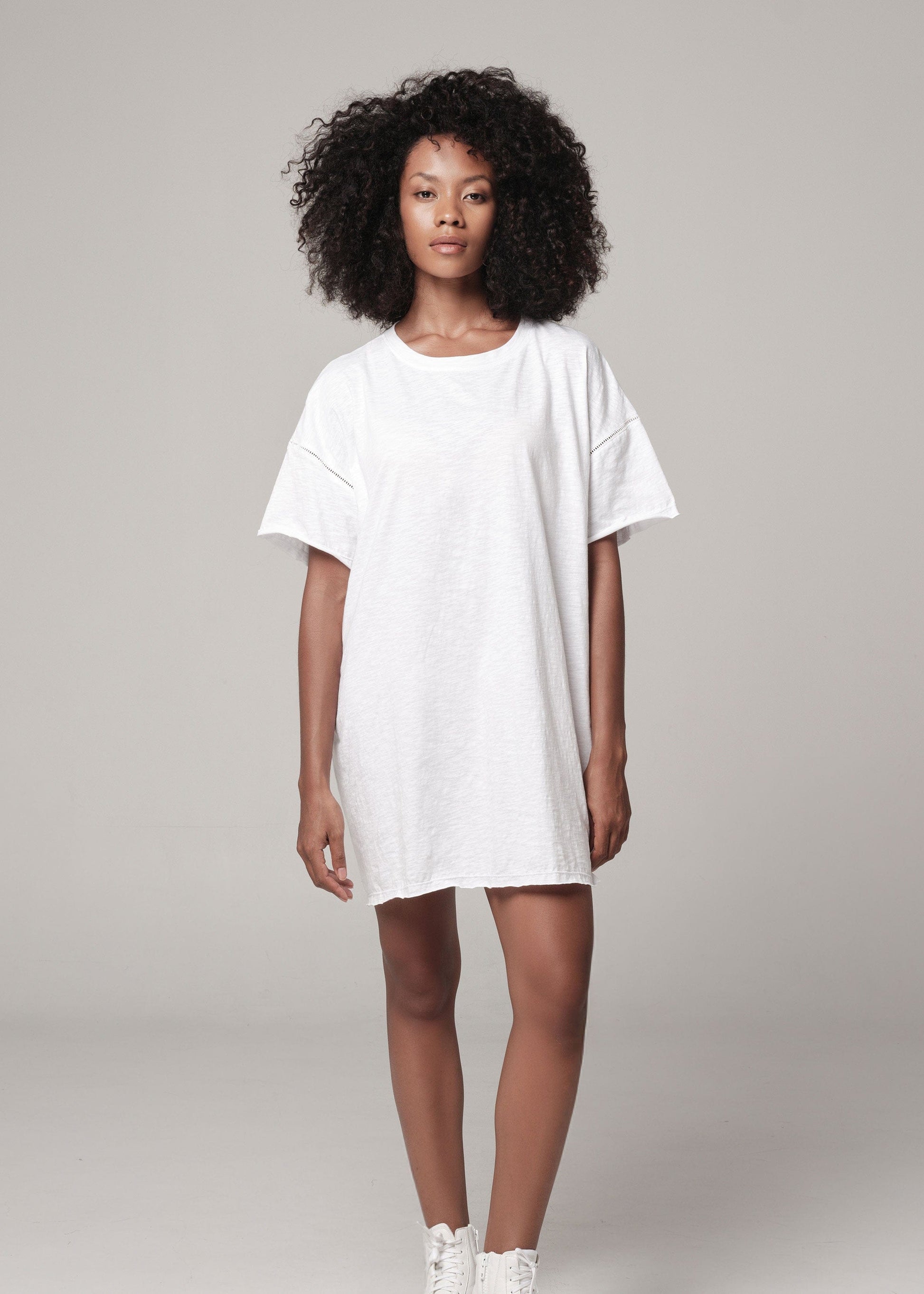 Deia Tee Slub dress Parchment / S/M Deia Tee Slub dress | Sustainable Yoga & Off-Duty Wear