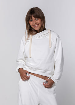 Nalu Hood parchment / S/M WE-AR Nalu Hood | Sustainable Yoga & Off-Duty Wear